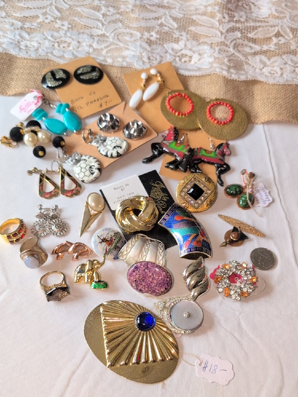Assorted Women’s Jewelry Set in Gold, Turquoise, White and Pink - Unbranded